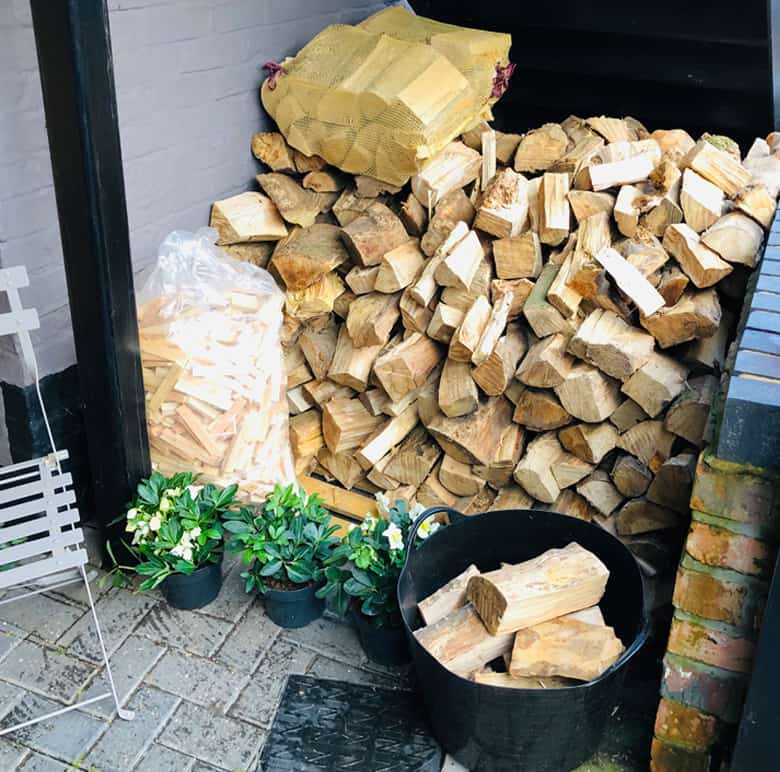 a selection of firewood logs